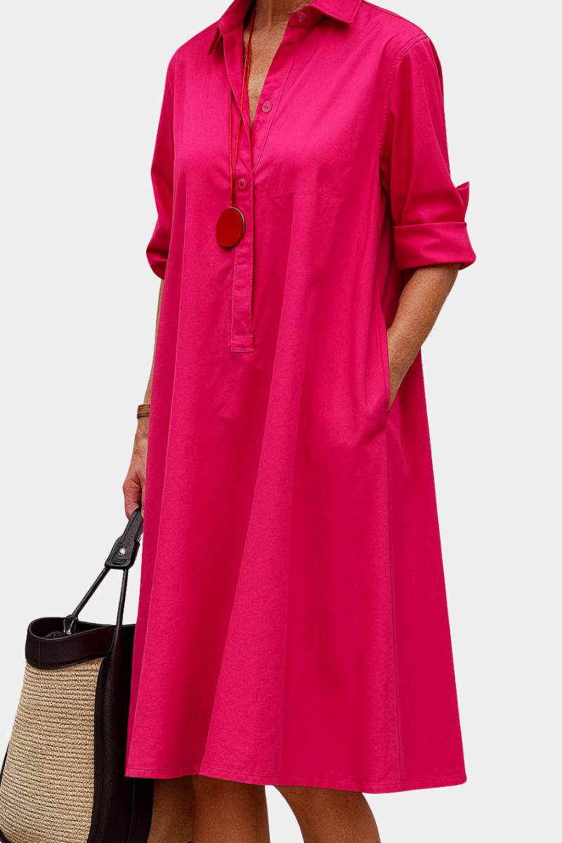 LIA MARLOWE | Fuchsia Midi Dress