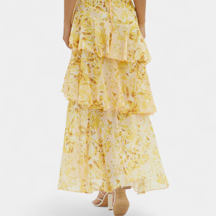 Domenica | V-Neck Chiffon Dress