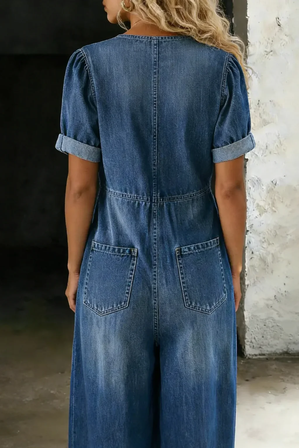 Maya | Long-Leg Denim Jumpsuit