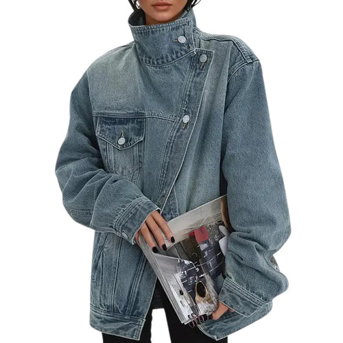 Cleo — Urban Asymmetrical Button Jacket