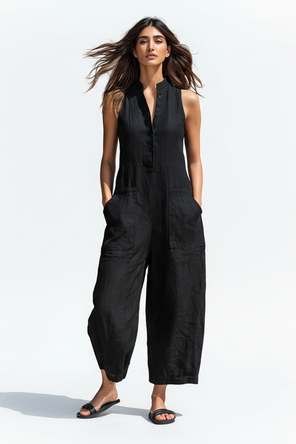 Claudia | Minimalist Linen Jumpsuit