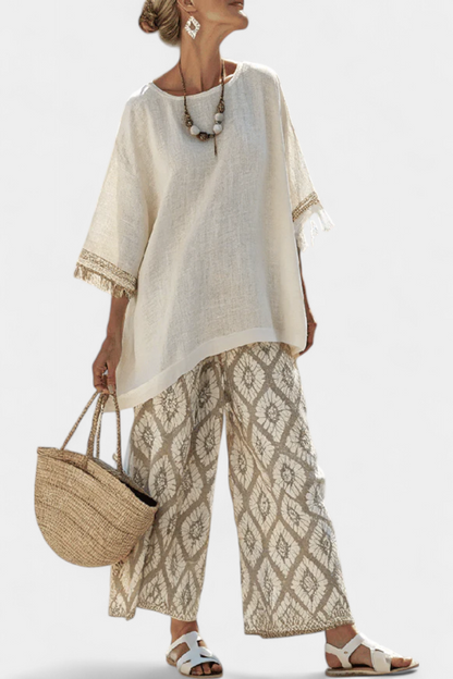 Ilaria — Sophisticated Top & Casual Pants