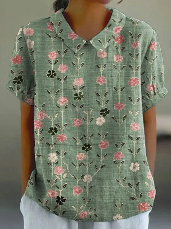 Isabella | Retro Floral Shirt