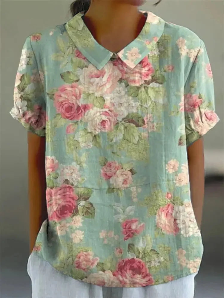 Isabella | Retro Floral Shirt