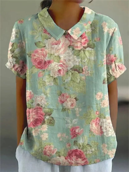 Isabella | Retro Floral Shirt