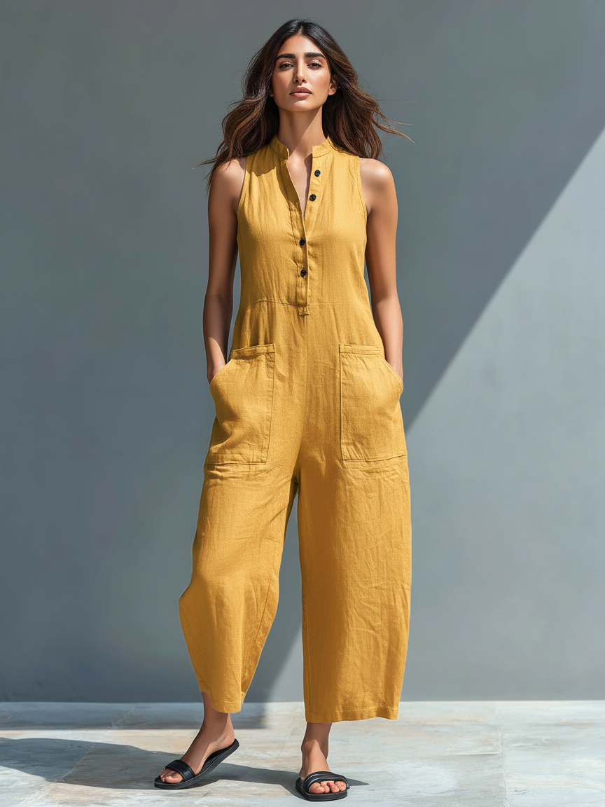 Claudia | Minimalist Linen Jumpsuit