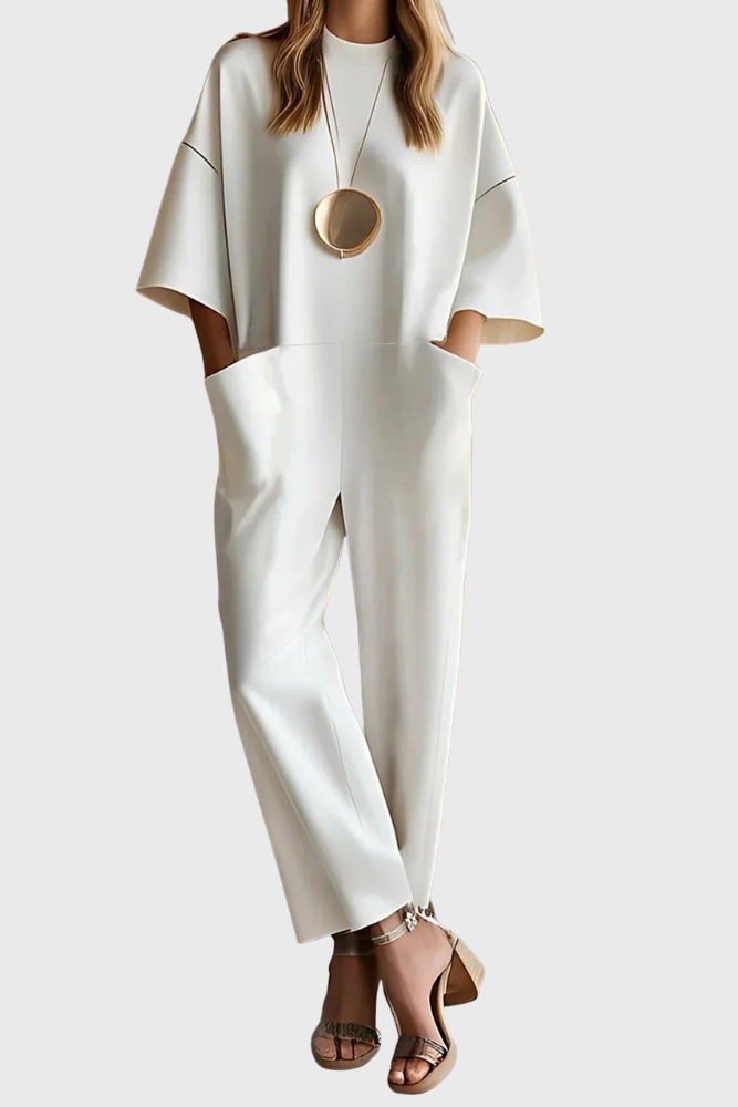 Claudia | Elegant Short-Sleeve Jumpsuit