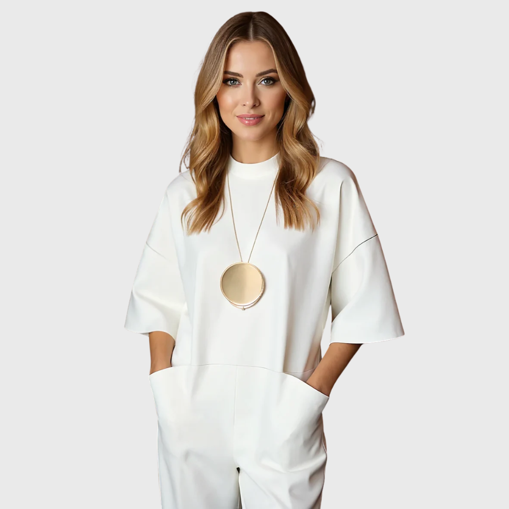 Claudia | Elegant Short-Sleeve Jumpsuit