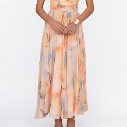 ESTHER | Watercolor-Style Halter Dress