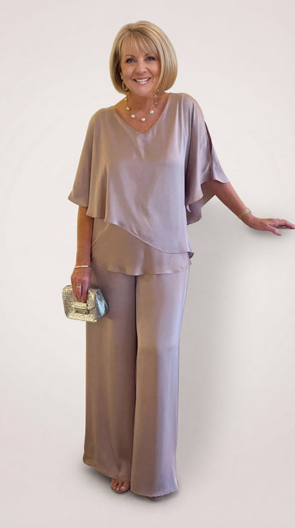Martha | Two-Piece Set with Wide-Leg Pants