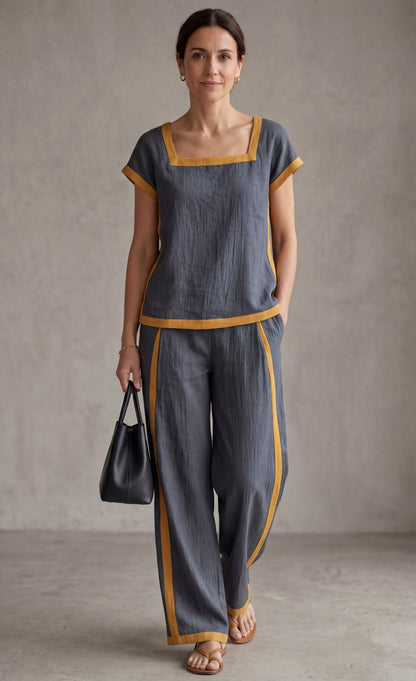 SERENA | Elegant Two-Piece Linen Set