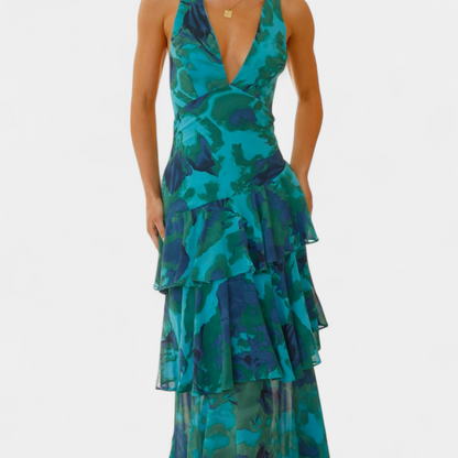 Domenica | V-Neck Chiffon Dress