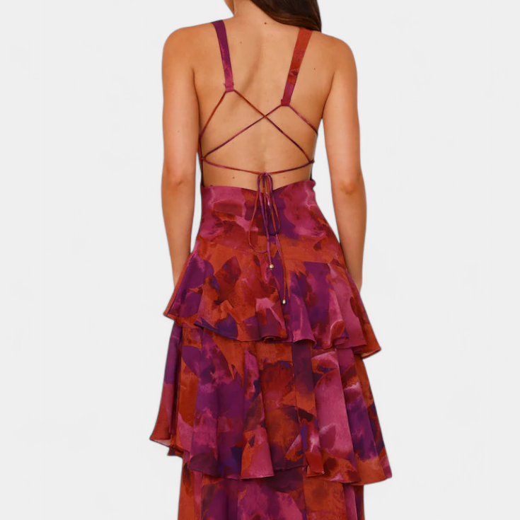 Domenica | V-Neck Chiffon Dress