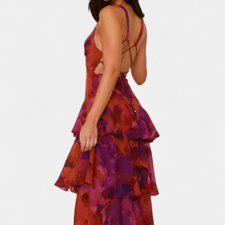 Domenica | V-Neck Chiffon Dress
