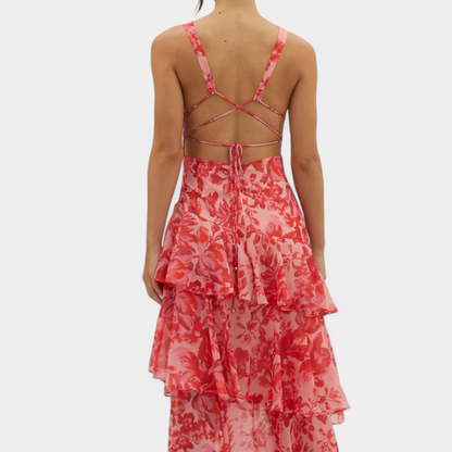Domenica | V-Neck Chiffon Dress