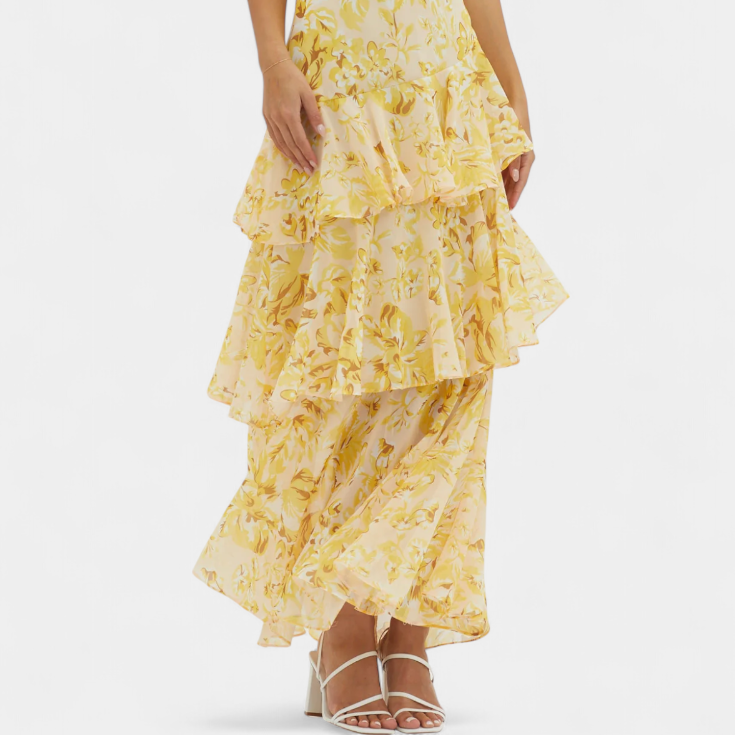 Domenica | V-Neck Chiffon Dress