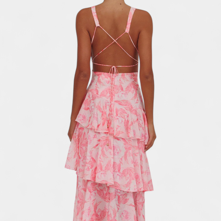 Domenica | V-Neck Chiffon Dress