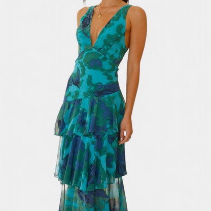Domenica | V-Neck Chiffon Dress