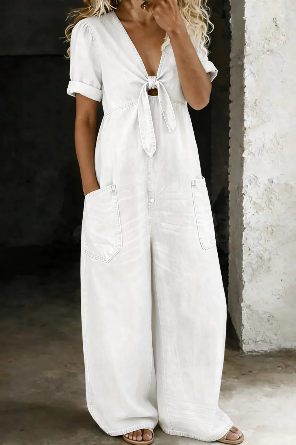 Maya | Long-Leg Denim Jumpsuit