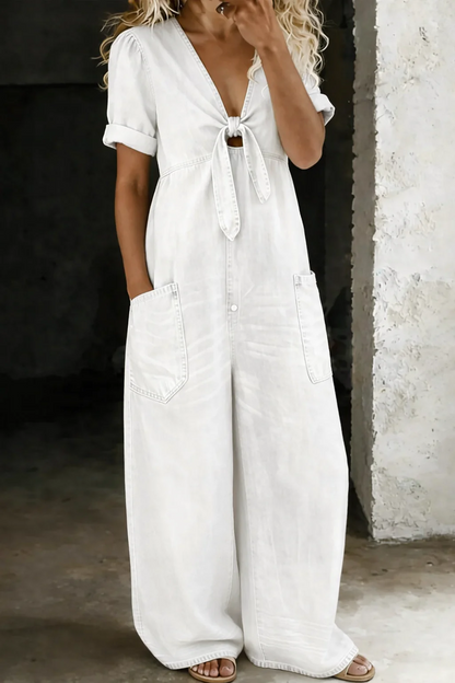 Maya | Long-Leg Denim Jumpsuit