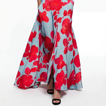 Valentina | Elegant Long Dress with Deep V-Neck